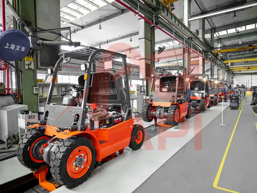 Dây chuyền sản xuất xe nâng tại Lonking