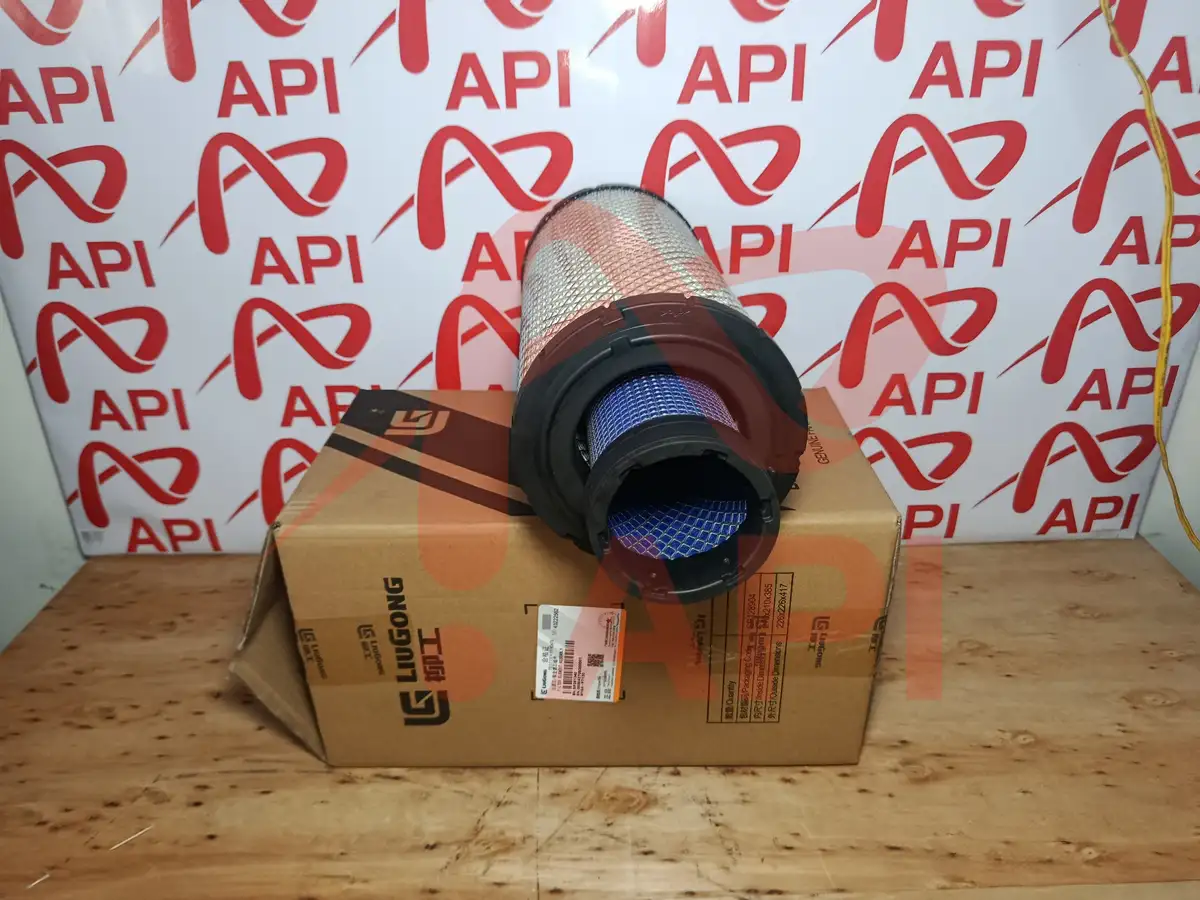 Lọc gió LiuGong lõi kép xe nâng 5 tấn chụp rõ 2 lõi trực diện