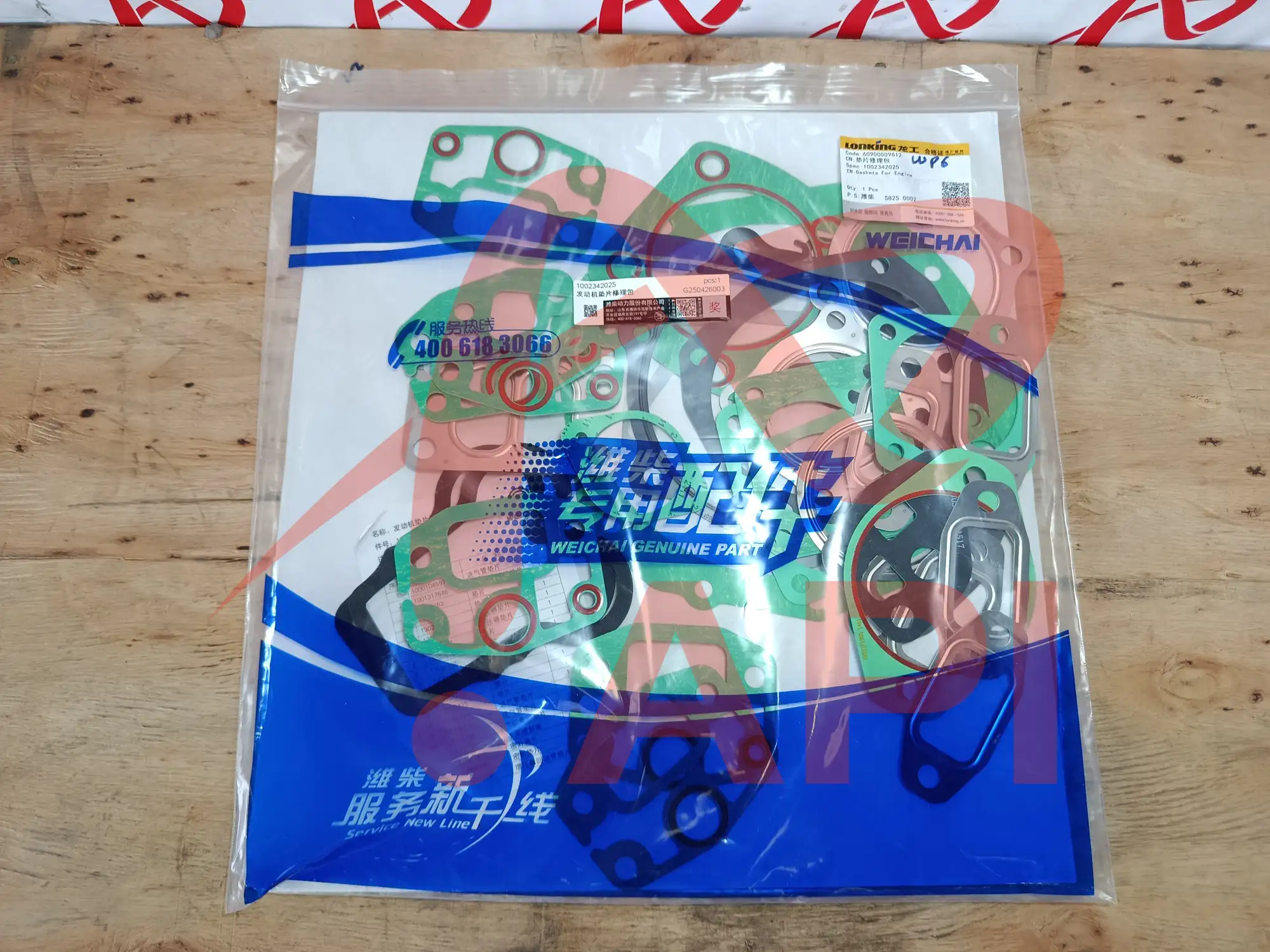 Bộ gioăng đại tu động cơ Weichai WP6 chụp tổng quan