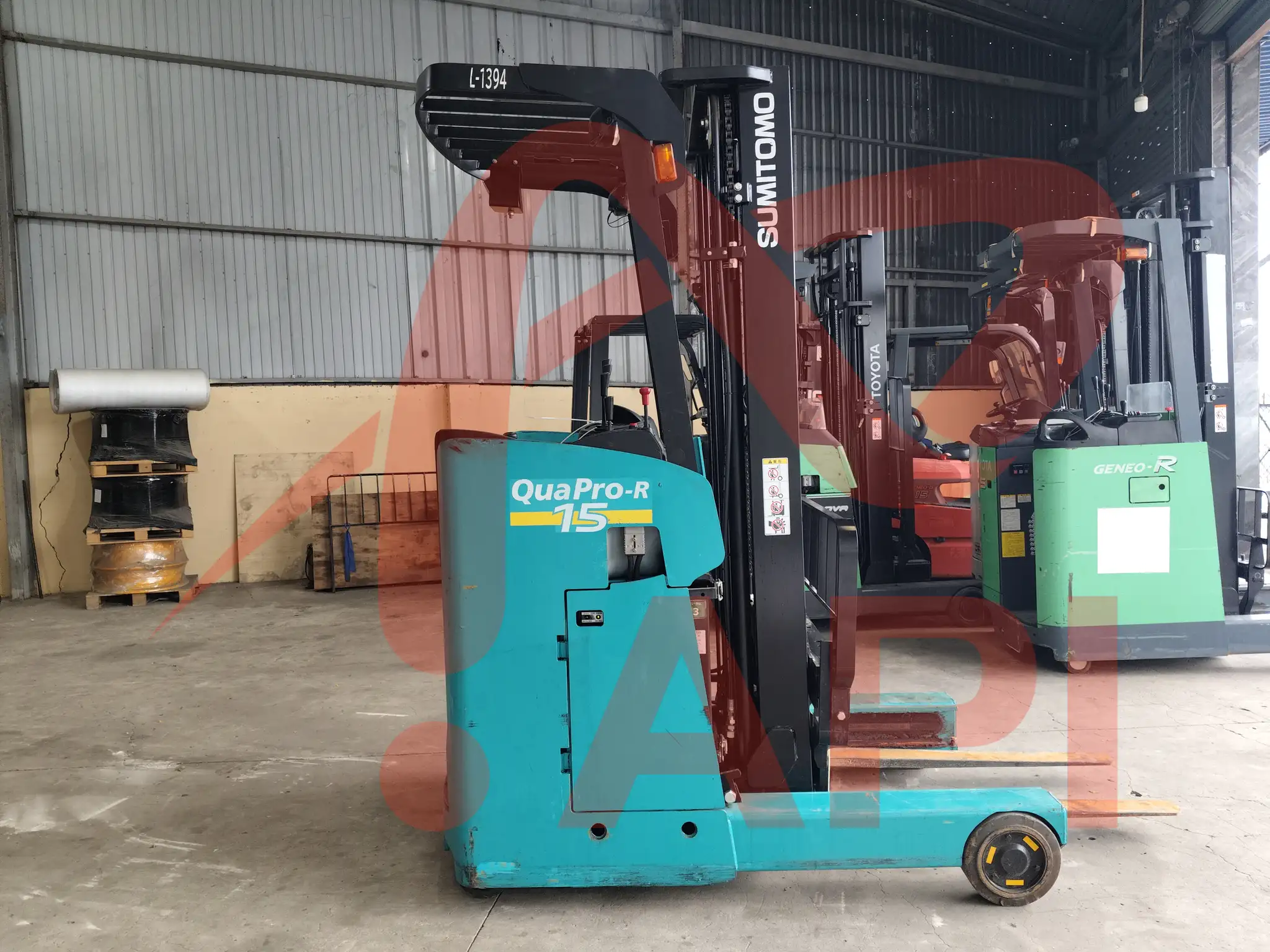 Xe nâng điện đứng lái cũ 1.5 tấn Sumitomo 61FBR15SJXII