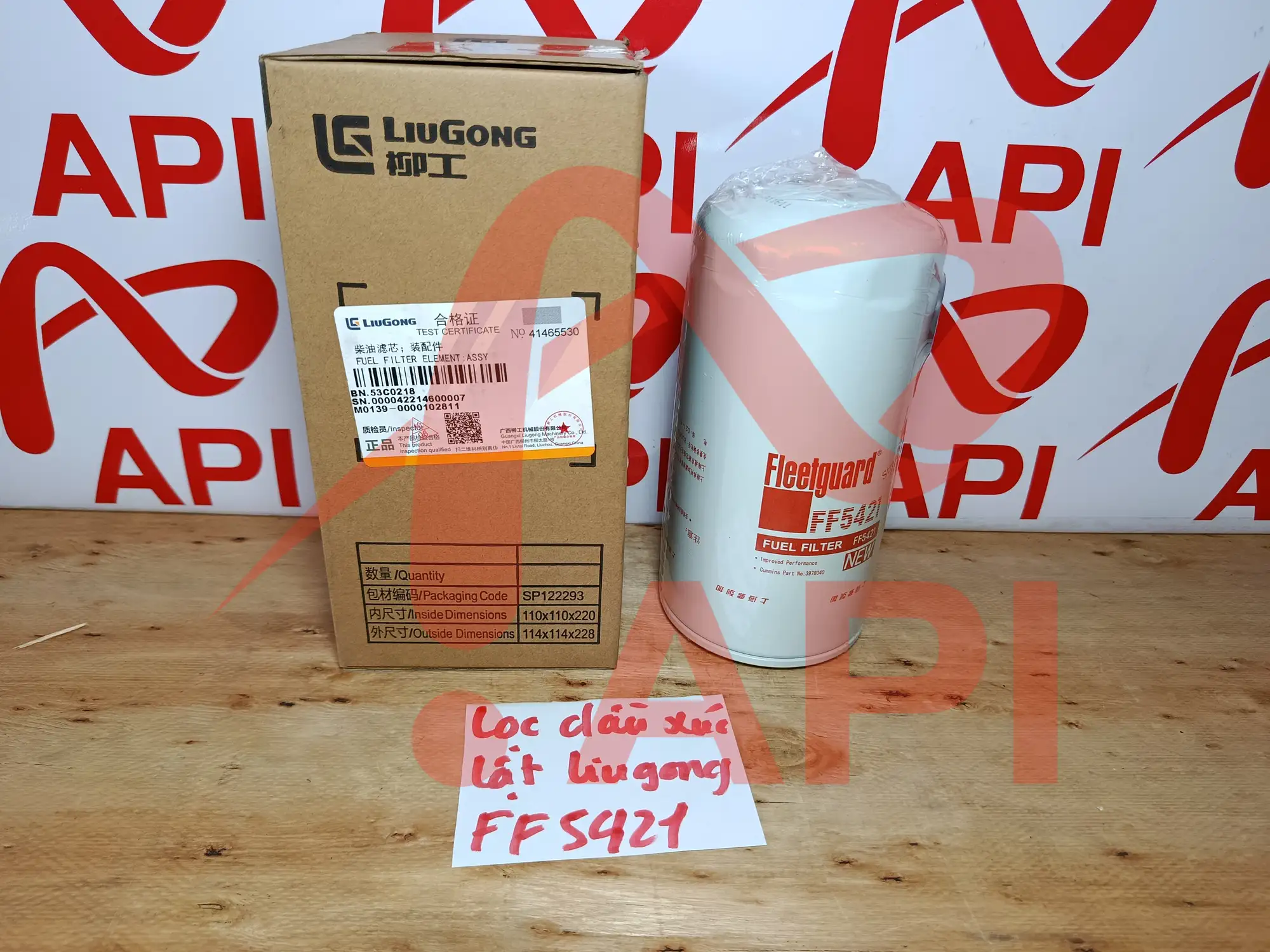 Lọc nhiên liệu xúc lật LiuGong Cummins FF5421 – hộp và lõi lọc