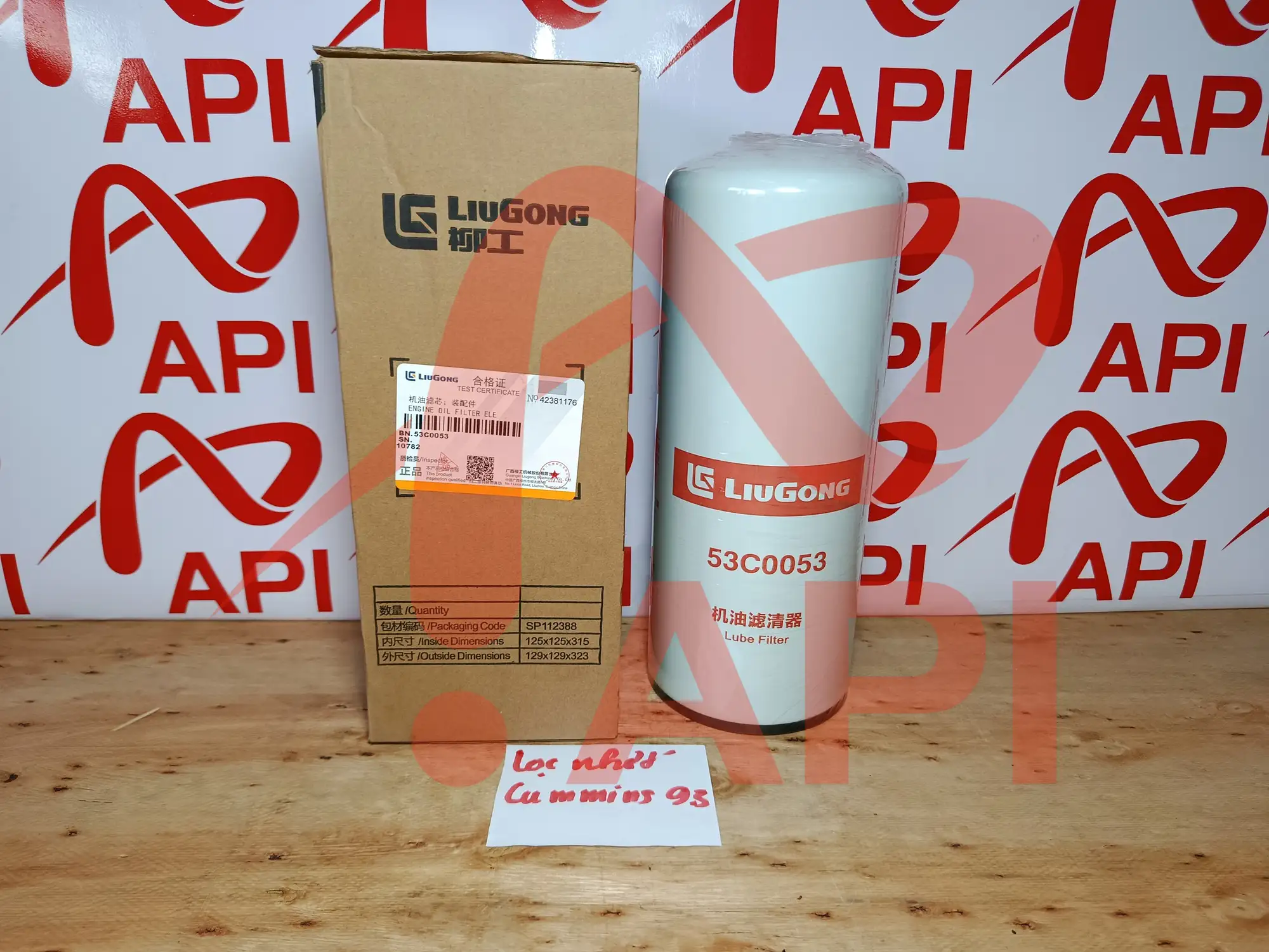 Lọc nhớt xúc lật LiuGong Cummins 53C0053