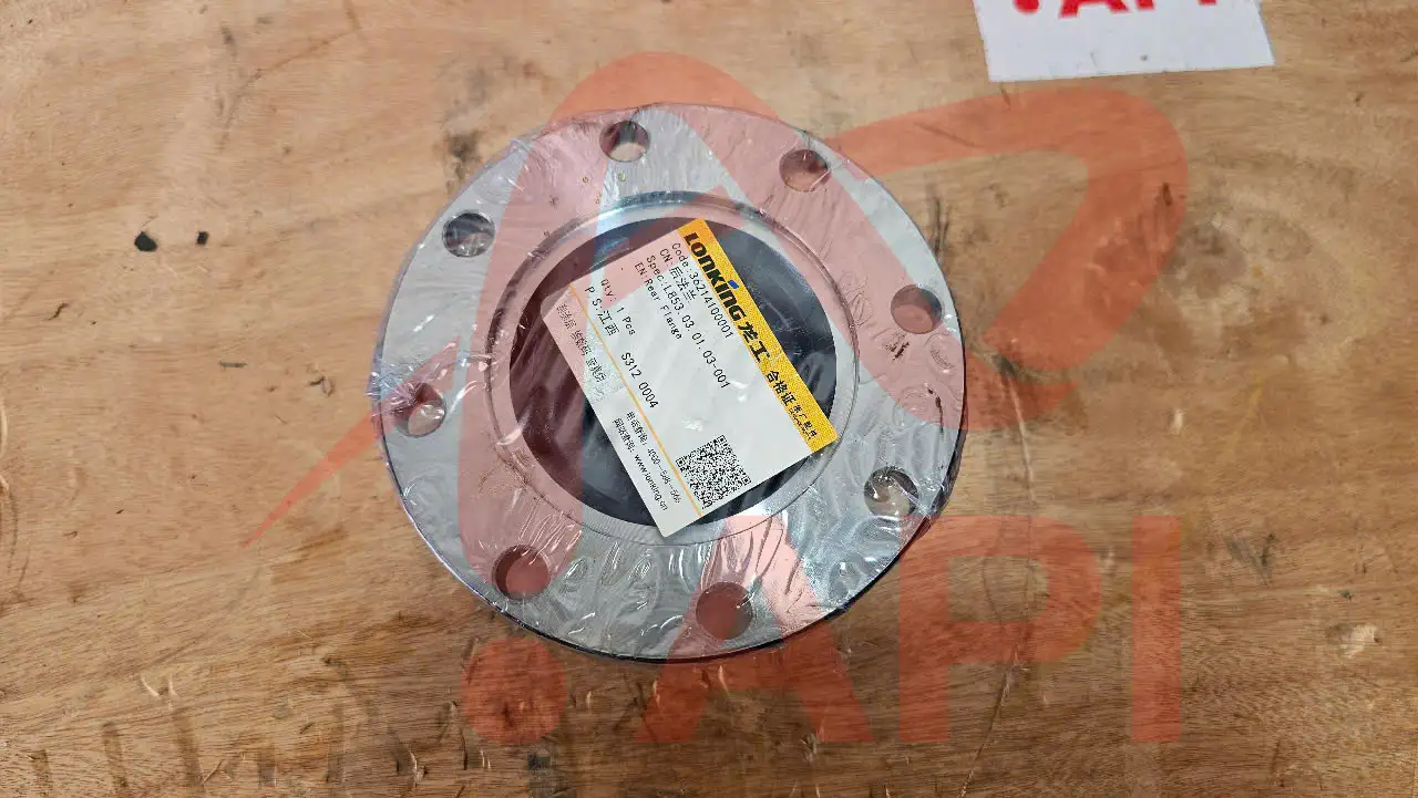 Mặt bích sau cầu xúc lật Lonking ZL50NC 36214100001 - chụp rõ tem phụ tùng