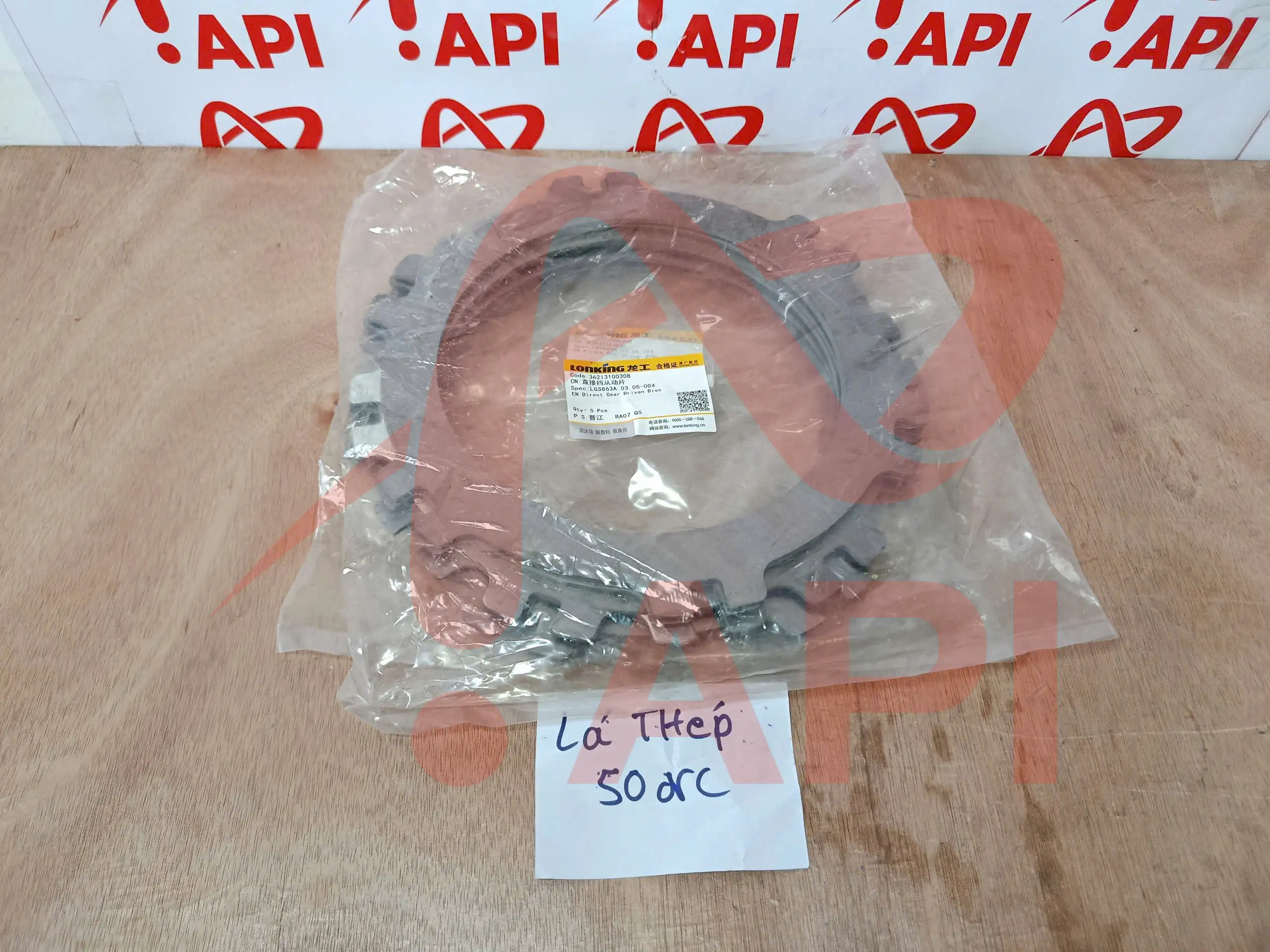 Lá thép hộp số xúc lật Lonking ZL50NC 36213100308 - chụp rõ tem và tên