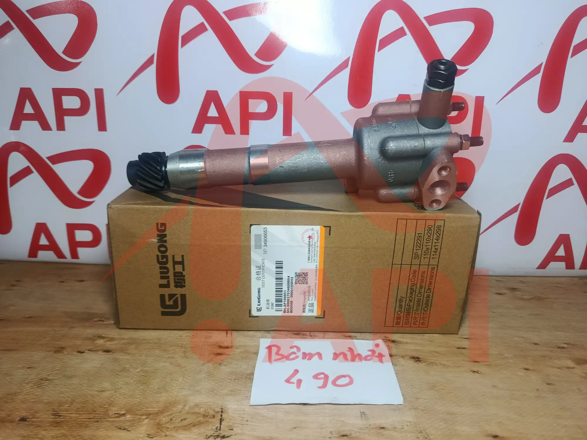 Bơm nhớt xe nâng LiuGong động cơ 490