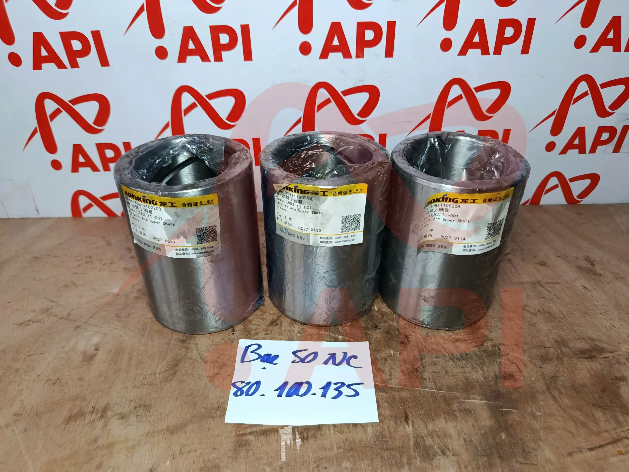 Bạc chốt cần nâng L853.11-001 xúc lật Lonking ZL50NC - kèm chú thích