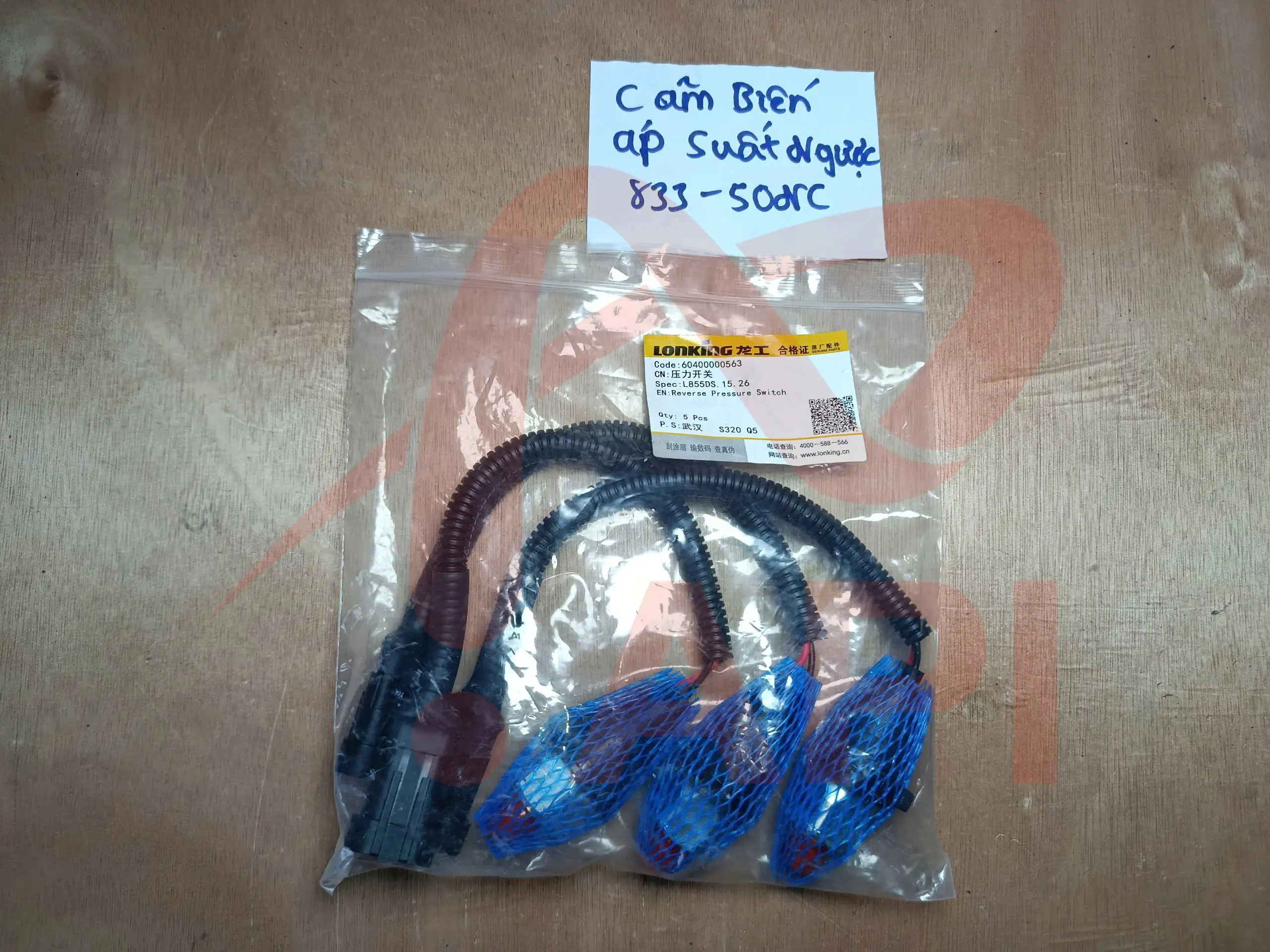 Công tắc áp suất ngược 60400000563 xúc lật Lonking