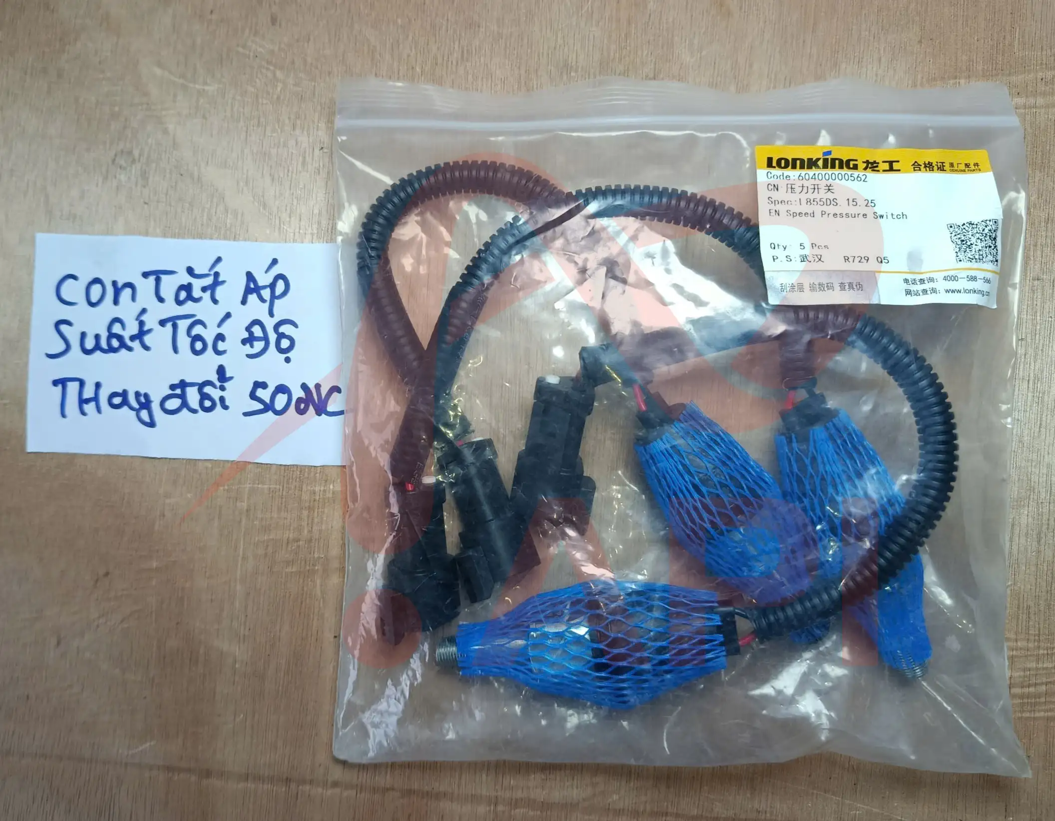 Công tắc cảm biến áp suất tốc độ 60400000562 xúc lật Lonking ZL50NC - chính hãng, rõ tem
